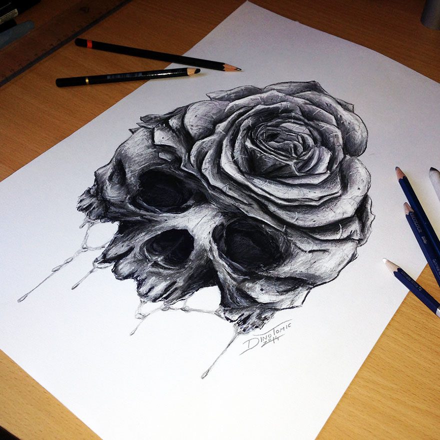 In His Free Time :This Tattoo Artist Creates Super Realistic Drawings